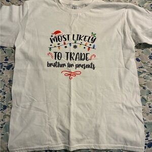 Gildan White Kids Tee with Festive Print